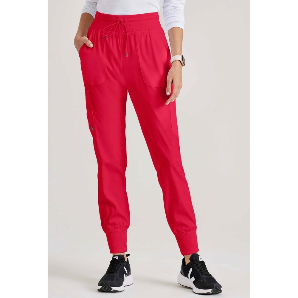 Grey's Anatomy Spandex Stretch Scrub Joggers Red XS GRSP537 Barco Pants